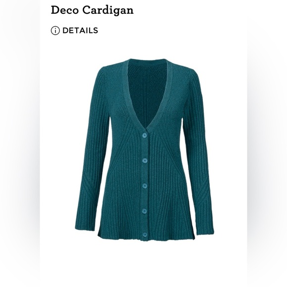 CAbi Teal Button-Up Cardigan - Picture 6 of 7